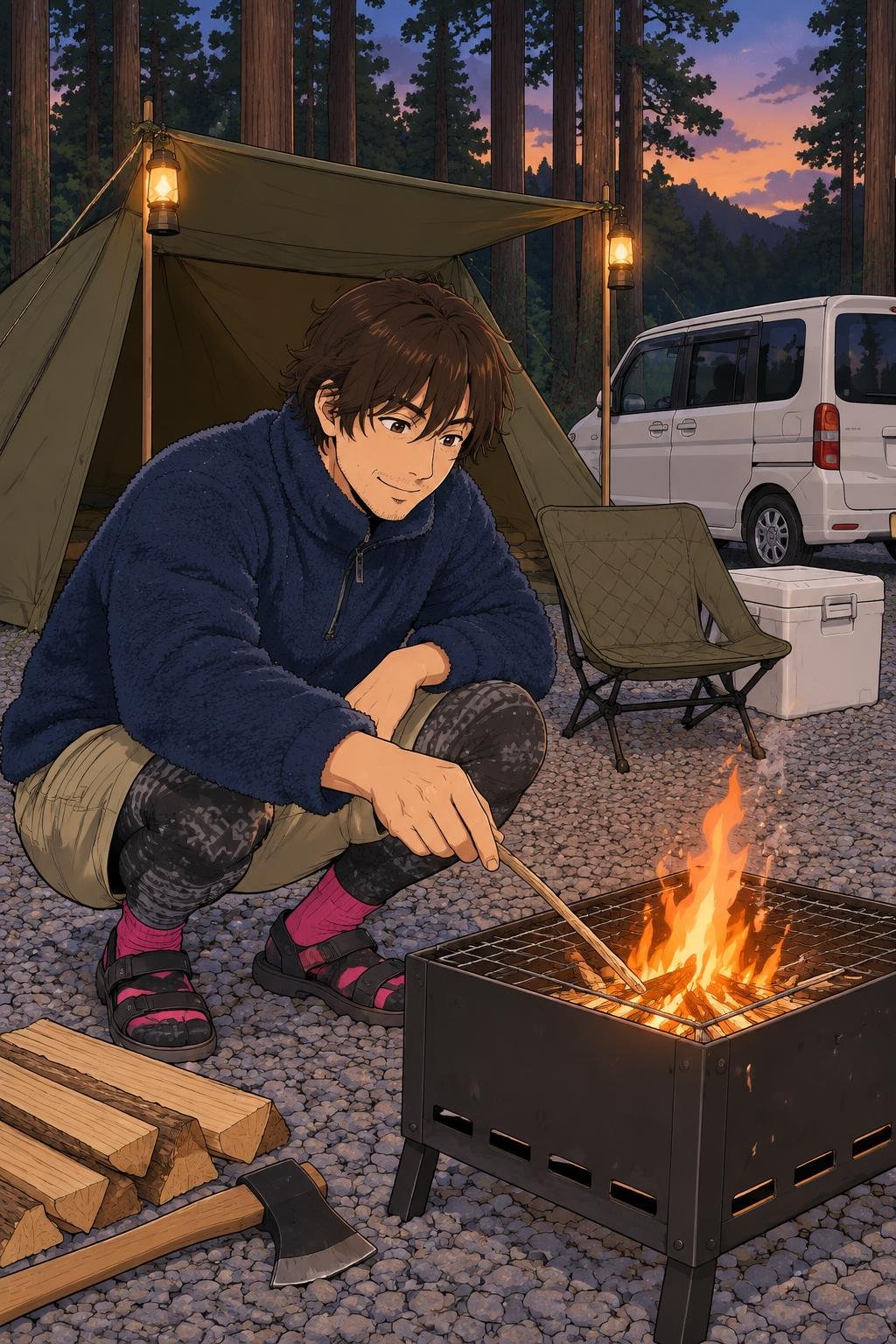 FUTUREFOX の焚き火台 KAMADO を初ソロで使った。かまど・焚き火・地べたの3つの形